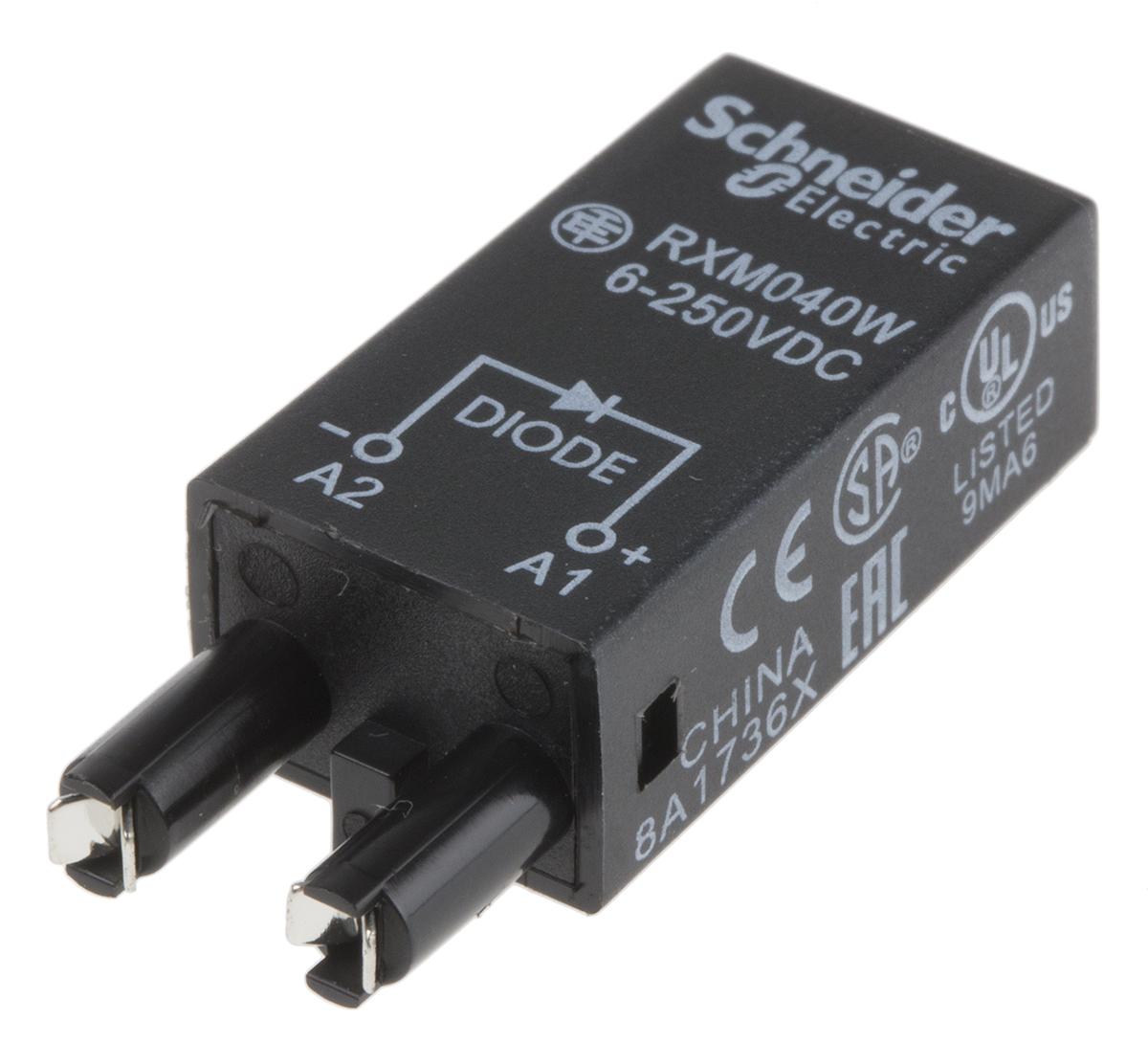 Produktfoto 1 von Schneider Electric Steckmodul Diode für Relaissockel Serie RPZ, Relaissockel Serie RXZ