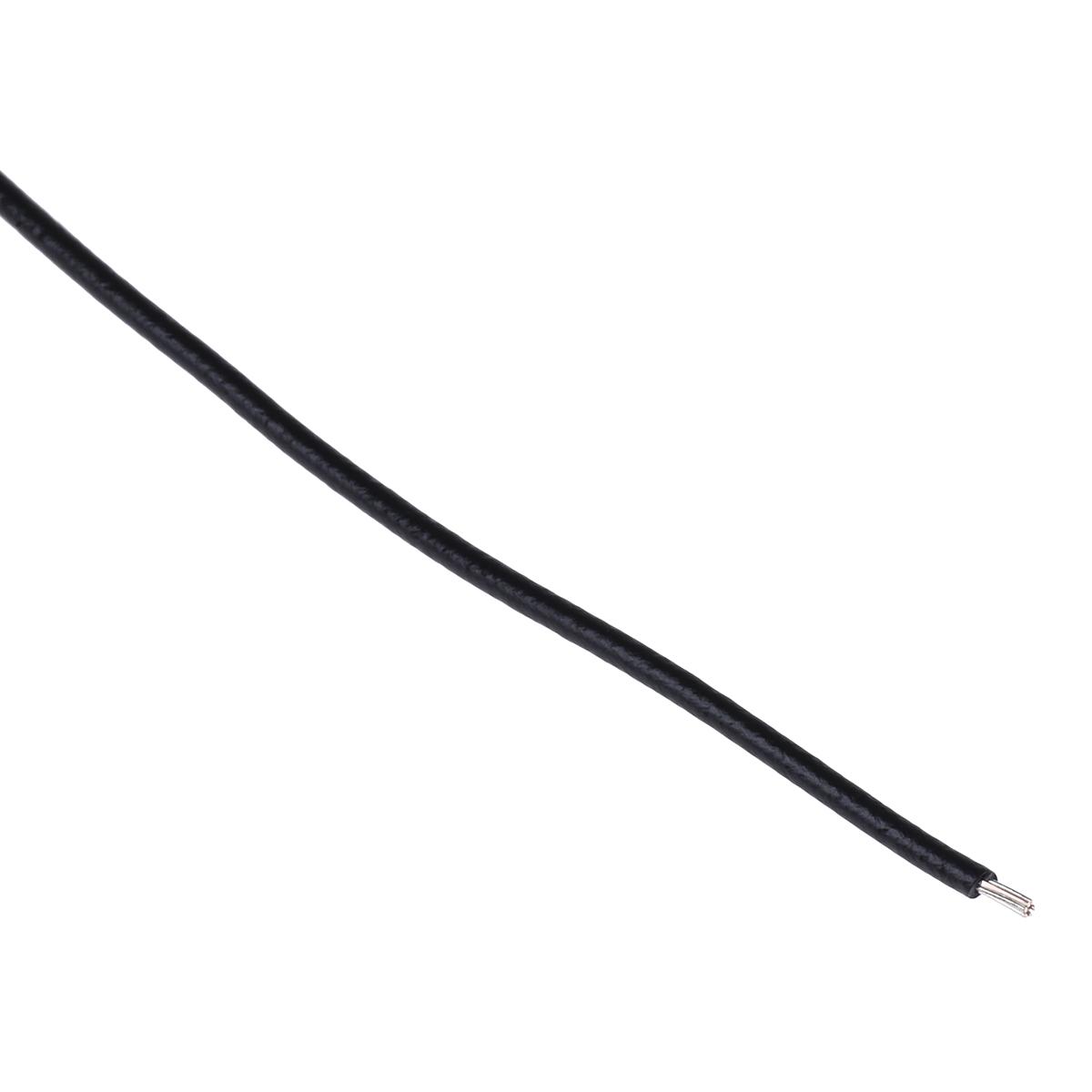 Alpha Wire Einzeladerleitung 0,33 mm², 22 AWG 30m Schwarz SR-PVC isoliert Ø 1.27mm 7/0,25 mm Litzen UL1061