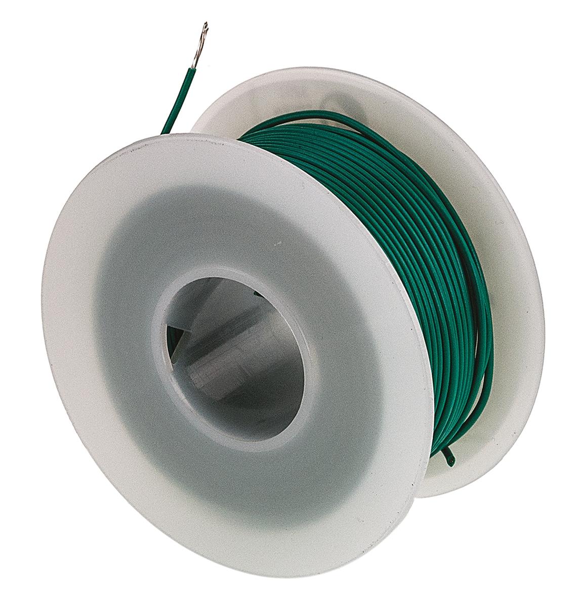 Produktfoto 1 von Alpha Wire Einzeladerleitung 0,33 mm², 22 AWG 30m Grün SR-PVC isoliert Ø 1.27mm 7/0,25 mm Litzen UL1061