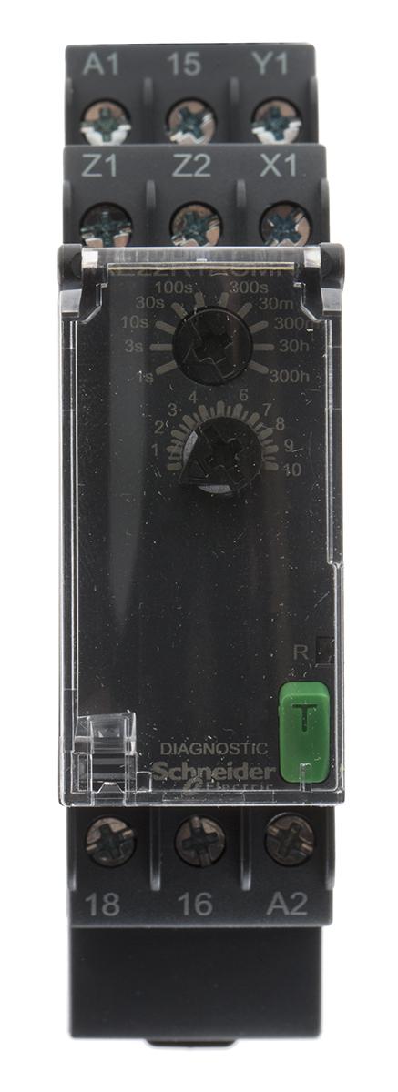 Produktfoto 1 von Schneider Electric Harmony Time Zeitrelais, DIN-Schienen, 0,05s, 24 → 240V ac/dc, 1 Kont. Multifunktion,