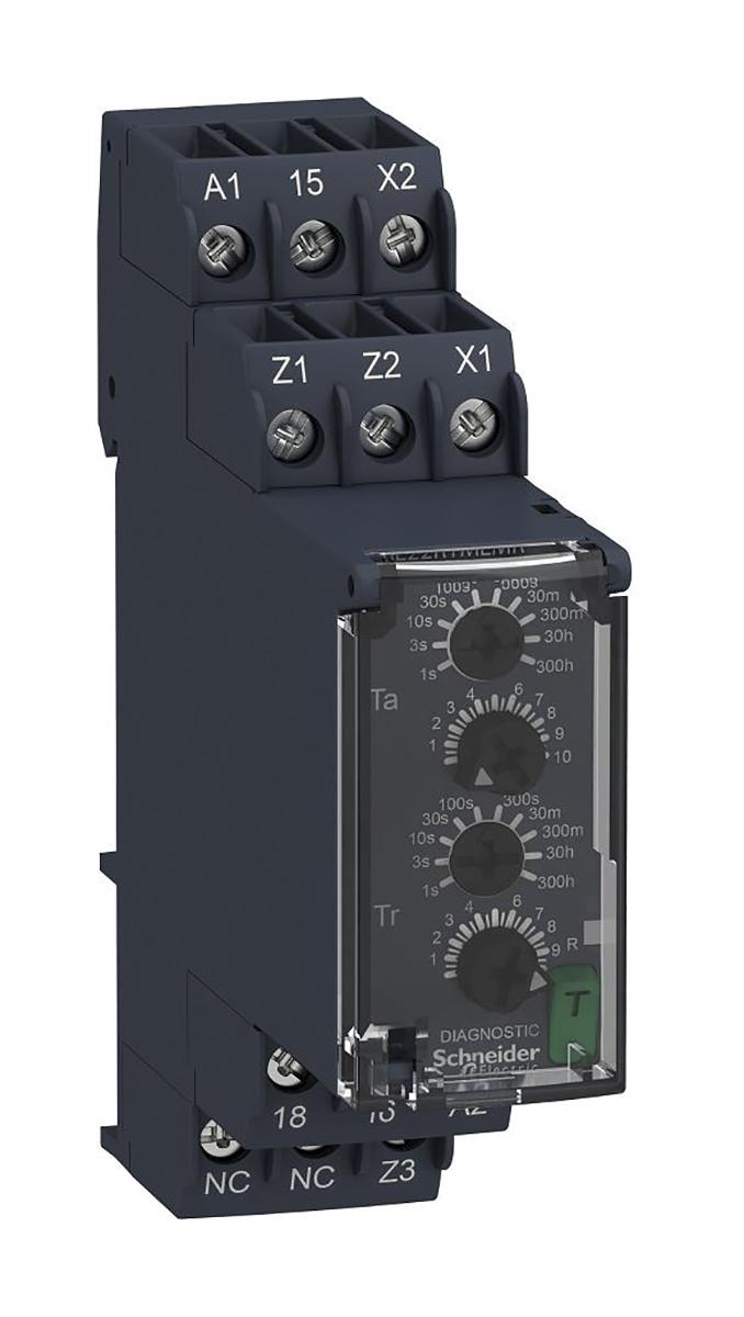 Produktfoto 1 von Schneider Electric Harmony Time Zeitrelais, DIN-Schienen, 0,05s, 24 → 240V ac/dc, 1 Kont. Einfach, 1-poliger