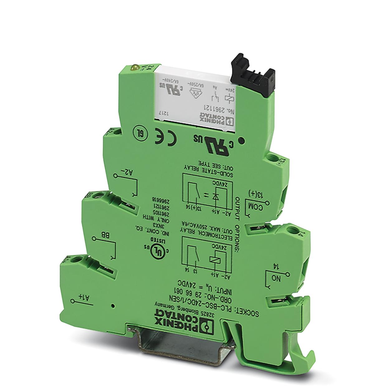 Produktfoto 1 von Phoenix Contact PLC-RSC- 24DC/1AU/SEN Interface Relais / 24V dc 24V dc, 1-poliger Schließer DIN-Schienen 5 →