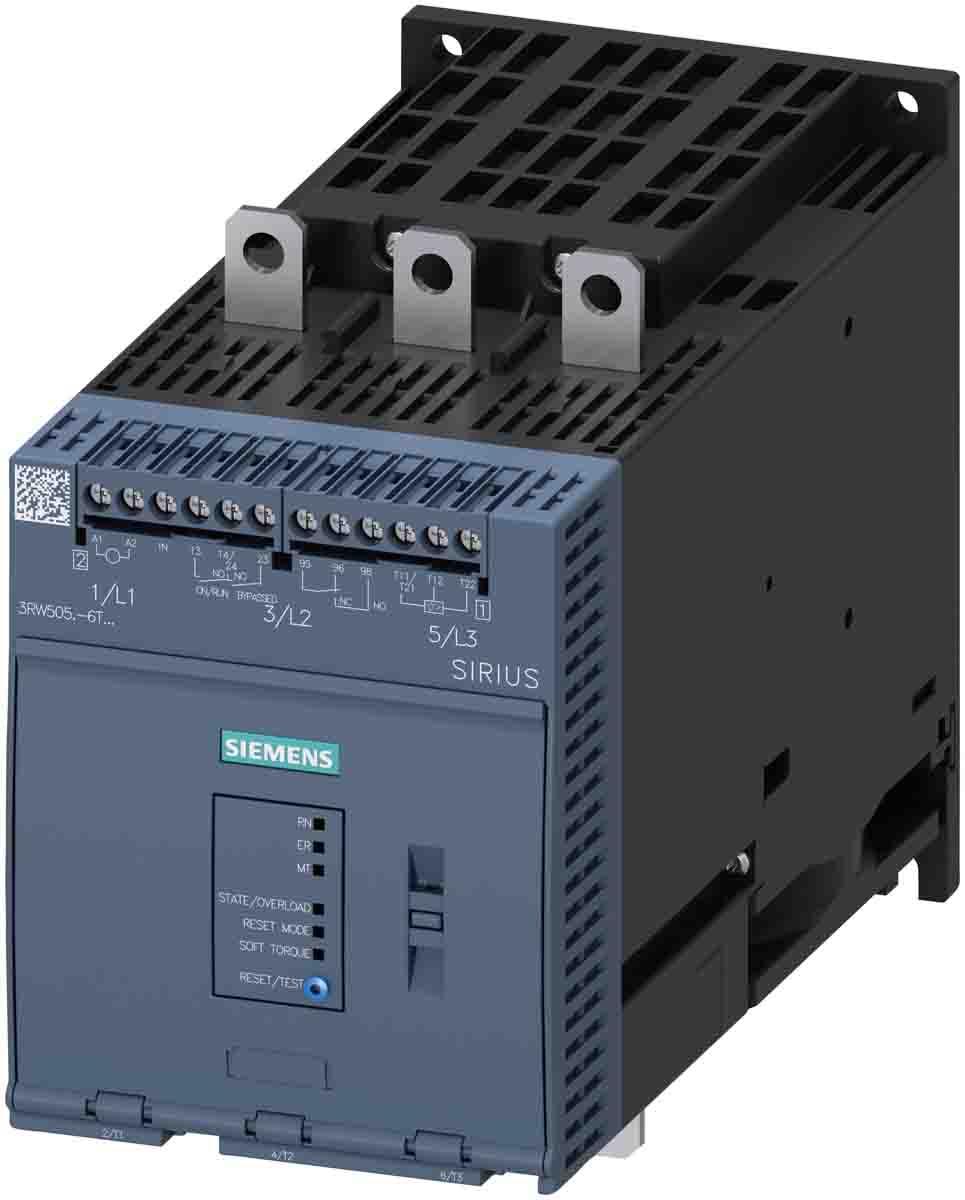 Produktfoto 1 von Siemens 3RW50 Sanftstarter 3-phasig 90 kW, 200 → 480 V ac / 143 A