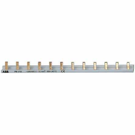 Produktfoto 1 von ABB PS Sammelschiene, 1 -phasig, 400V ac, 17.5mm Raster, PS1 Reihe