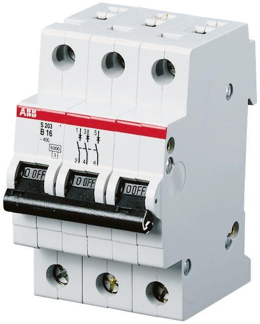 Produktfoto 1 von ABB S200 MCB Leitungsschutzschalter Typ B, 4-polig 40A 440V, Abschaltvermögen 6 kA System Pro M Compact