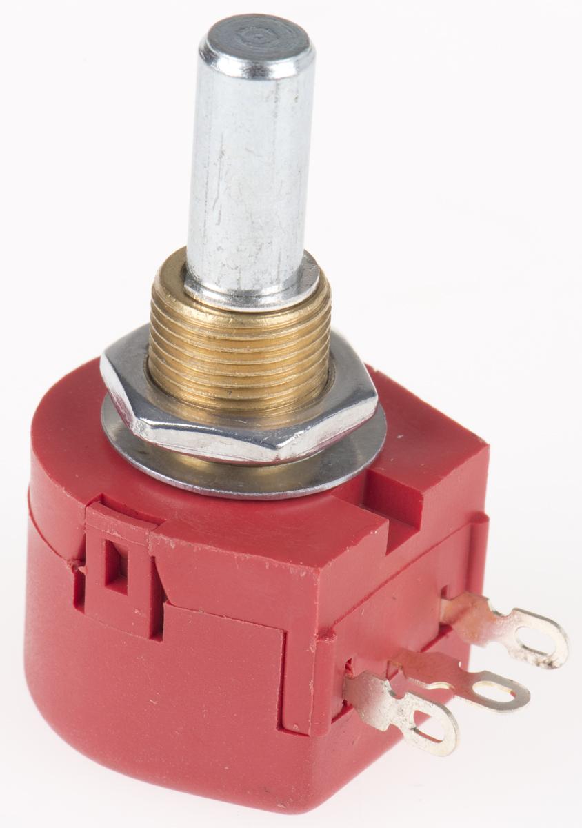 TE Connectivity TW, Tafelmontage  Dreh Potentiometer 10Ω ±10% / 1W , Schaft-Ø 6,35 mm