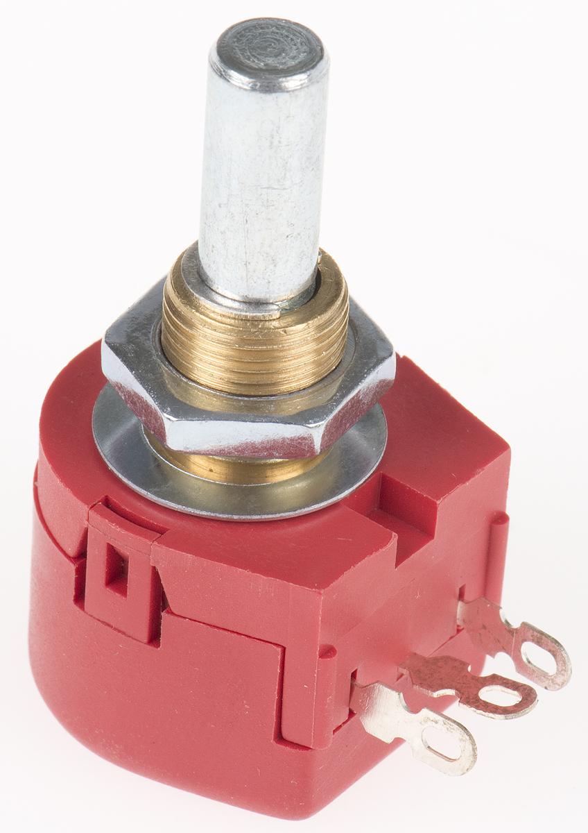 TE Connectivity TW, Tafelmontage  Dreh Potentiometer 25Ω ±10% / 1W , Schaft-Ø 6,35 mm