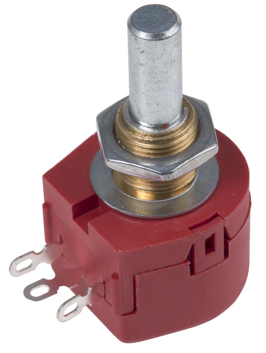 TE Connectivity TW, Tafelmontage  Dreh Potentiometer 2.5kΩ ±10% / 1W , Schaft-Ø 6,35 mm