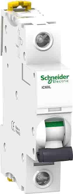 Produktfoto 1 von Schneider Electric A9F9 MCB Leitungsschutzschalter Typ K, 1-polig 2A 230V, Abschaltvermögen 25 kA, 15 kA Acti 9