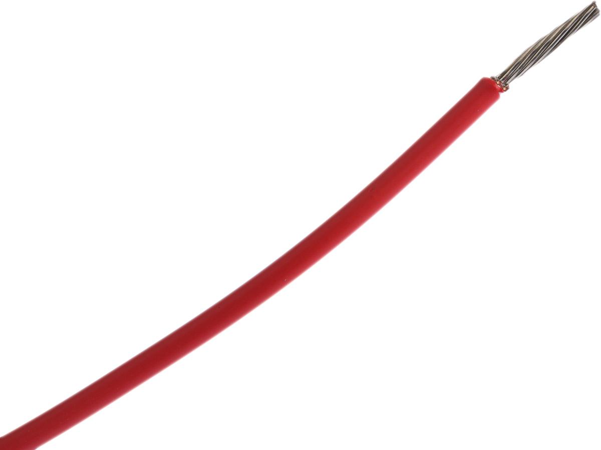 TE Connectivity Einzeladerleitung 1.1 mm², 17 AWG 100m Rot Polyolefin isoliert Ø 1.7mm 19/0,25 mm Litzen