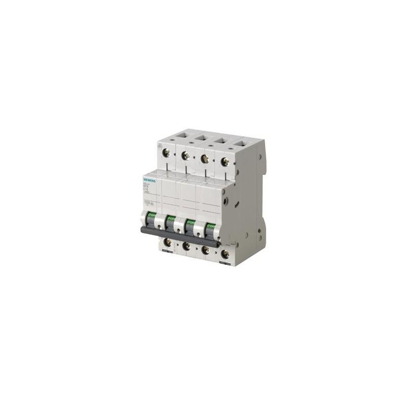 Siemens 5SL4 MCB Leitungsschutzschalter Typ C, Pol 3P+N 63A 400V, Abschaltvermögen 10 kA SENTRON DIN-Schienen-Montage