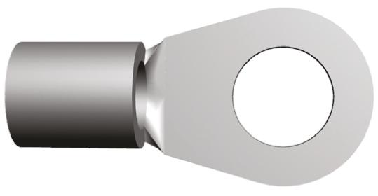 Produktfoto 1 von TE Connectivity STRATO-THERM Ringkabelschuh, Unisoliert, aussen ø 11.91mm, innen ø 6.73mm, max. 10.5mm², M6 (1/4)