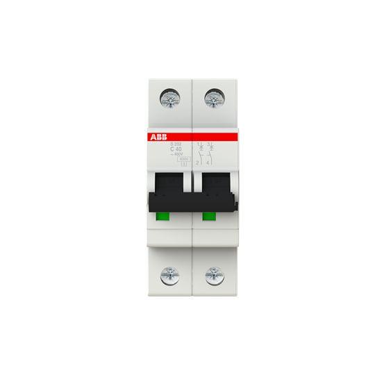 Produktfoto 1 von ABB S200 MCB Leitungsschutzschalter Typ C, 2-polig 40A 440V, Abschaltvermögen 6 kA System Pro M Compact