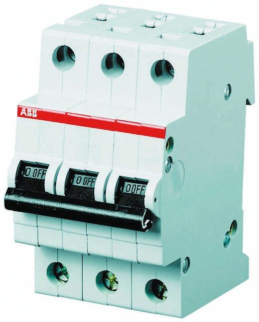 Produktfoto 1 von ABB S200 MCB Leitungsschutzschalter Typ C, 3-polig 2A 400V, Abschaltvermögen 6 kA System Pro M Compact