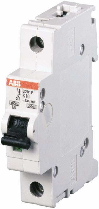 Produktfoto 1 von ABB S200 MCB Leitungsschutzschalter Typ K, 1-polig 3A 230V, Abschaltvermögen 6 kA System Pro M Compact