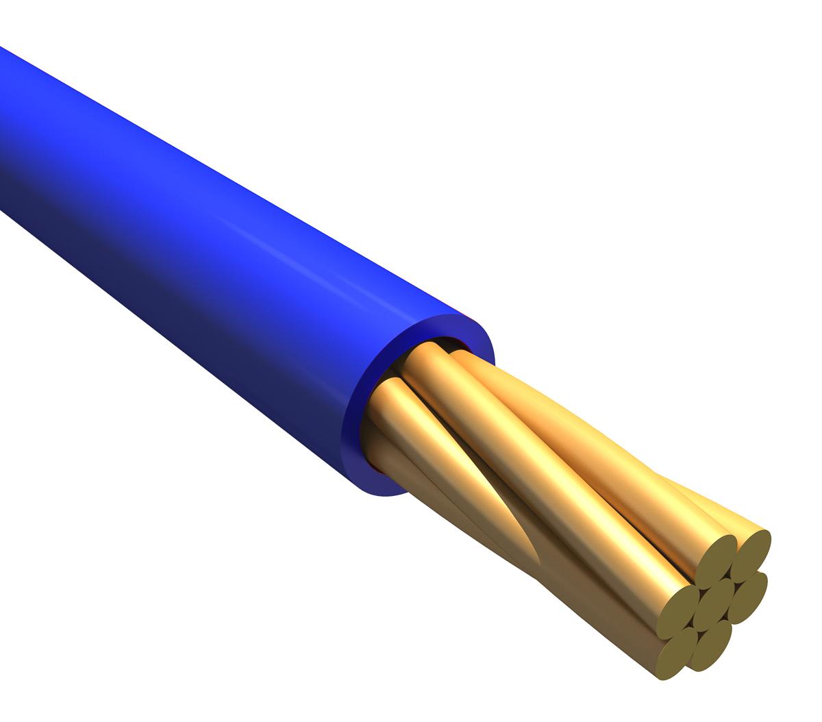 Produktfoto 1 von Alpha Wire Einzeladerleitung 0,08 mm², 28 AWG 30m Blau MPPE isoliert Ø 0.79mm 7/0,12 mm Litzen ISO 6722