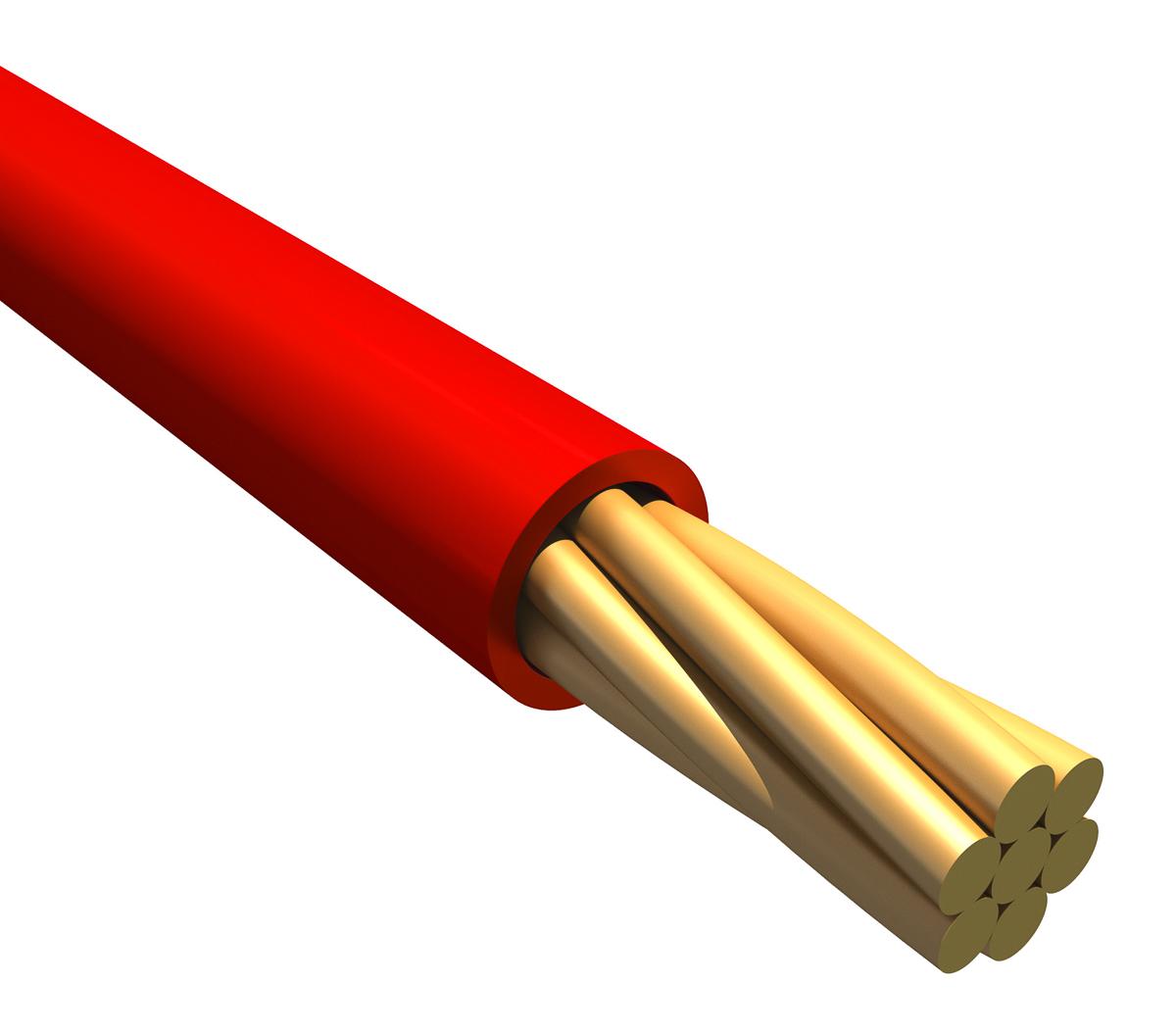 Produktfoto 1 von Alpha Wire Einzeladerleitung 0,08 mm², 28 AWG 30m Rot MPPE isoliert Ø 0.79mm 7/0,12 mm Litzen ISO 6722