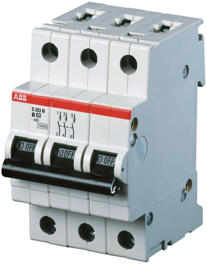 Produktfoto 1 von ABB S200M MCB Leitungsschutzschalter Typ B, 3-polig 25A 440V, Abschaltvermögen 10 kA System Pro M Compact