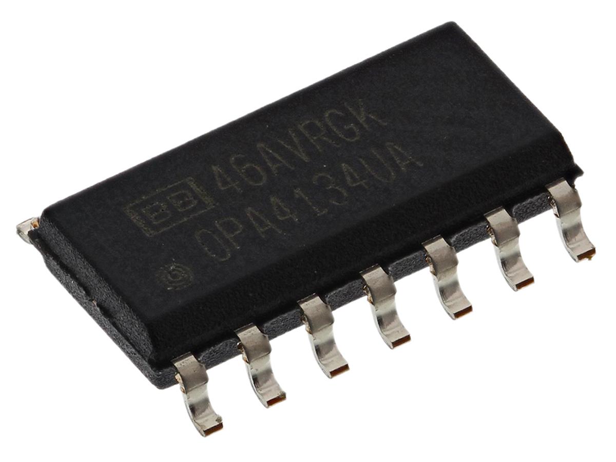 Produktfoto 1 von Texas Instruments Audio Verstärker Operationsverstärker 8MHz 86dB SOIC 14-Pin +85 °C