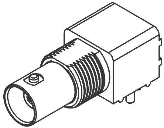 Produktfoto 1 von Molex BNC Buchse Koaxialsteckverbinder BNC-Steckverbinder, PCB, , 50Ω, Miniatur mit Trennwand, gewinkelt