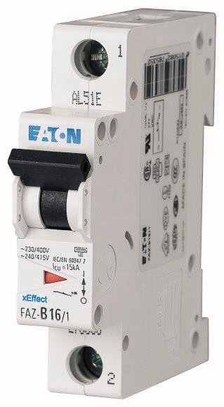 Produktfoto 1 von Eaton Eaton Moeller MCB Leitungsschutzschalter Typ S, 1-polig 4A 230V, Abschaltvermögen 10 kA xEffect