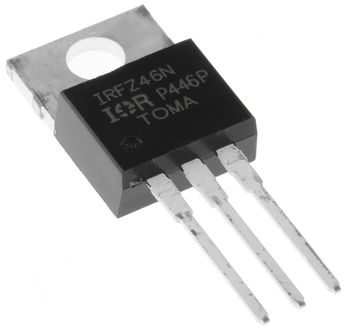 Produktfoto 1 von Infineon HEXFET IRFZ46NPBF N-Kanal, THT MOSFET 55 V / 53 A 107 W, 3-Pin TO-220AB