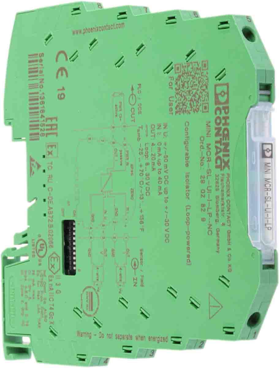 Phoenix Contact MINI MCR Signalwandler, Isolationsverstärker 8 → 30V dc, Strom, Spannung (Configurable) 0