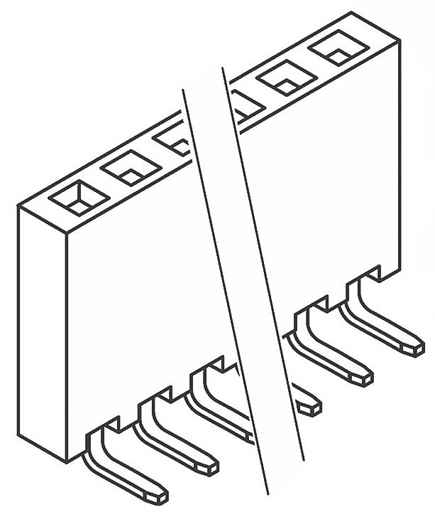 Produktfoto 1 von Samtec SSW Leiterplattenbuchse gewinkelt 5-polig / 1-reihig, Raster 2.54mm