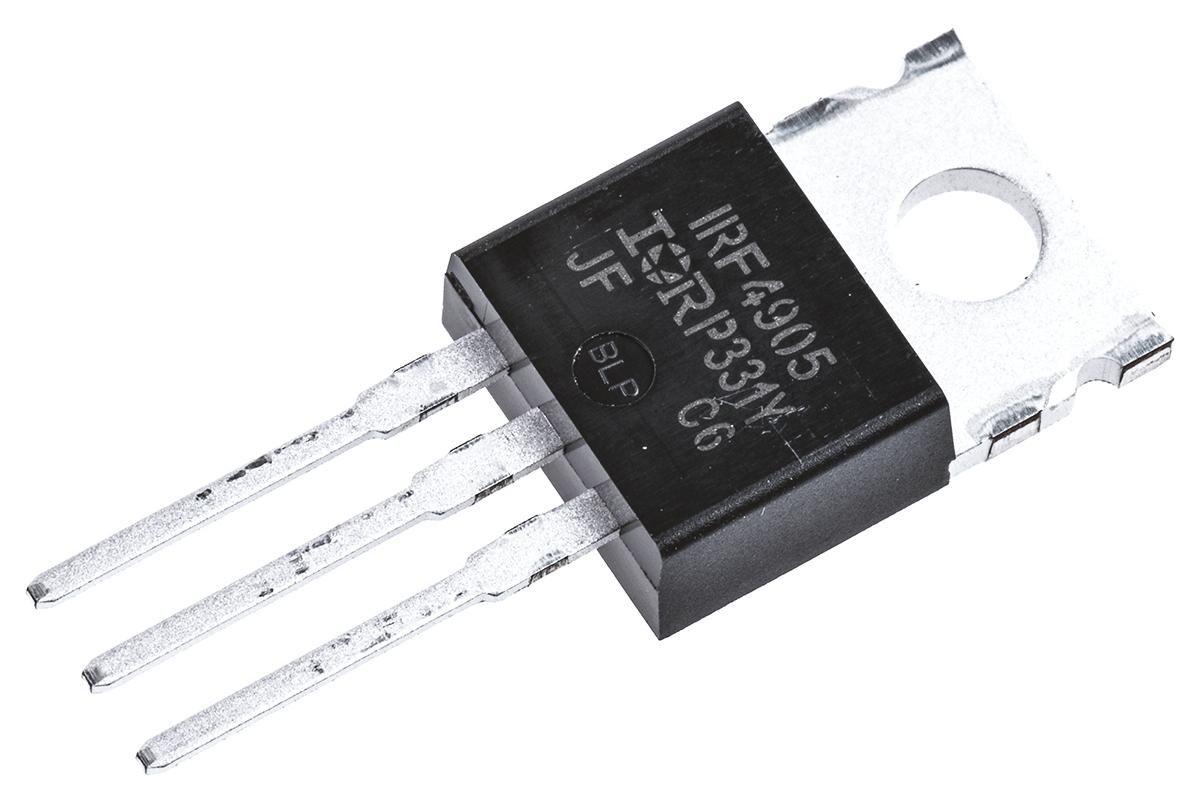 Produktfoto 1 von Infineon HEXFET IRF4905PBF P-Kanal, THT MOSFET 55 V / 74 A 200 W, 3-Pin TO-220AB