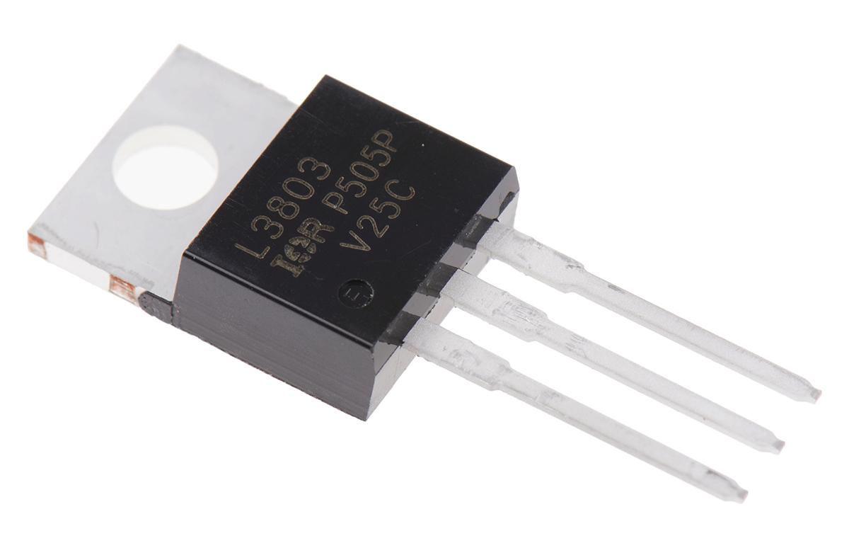 Produktfoto 1 von Infineon LogicFET IRL3803PBF N-Kanal, THT MOSFET 30 V / 140 A 200 W, 3-Pin TO-220AB