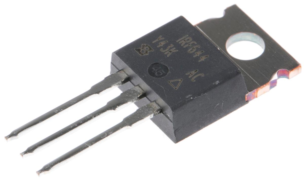 Produktfoto 1 von Vishay IRF644PBF N-Kanal, THT MOSFET 250 V / 14 A 125 W, 3-Pin TO-220AB