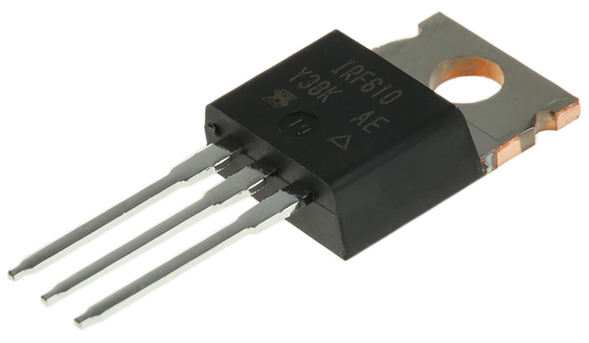 Produktfoto 1 von Vishay IRF610PBF N-Kanal, THT MOSFET 200 V / 3,3 A 36 W, 3-Pin TO-220AB