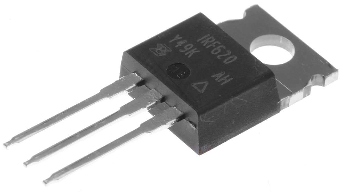 Produktfoto 1 von Vishay IRF620PBF N-Kanal, THT MOSFET 200 V / 5,2 A 50 W, 3-Pin TO-220AB