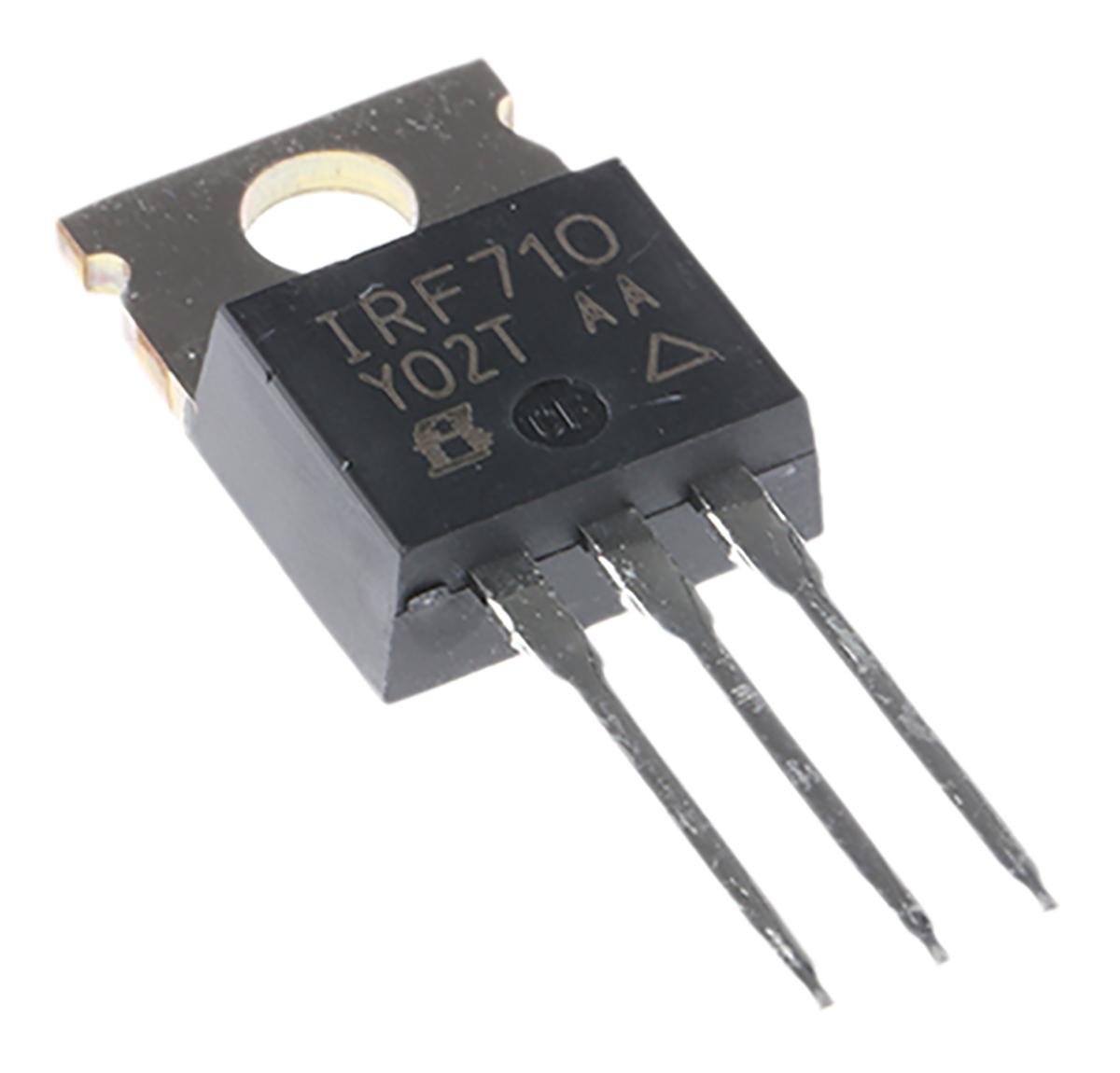 Produktfoto 1 von Vishay IRF710PBF N-Kanal, THT MOSFET 400 V / 2 A 36 W, 3-Pin TO-220AB