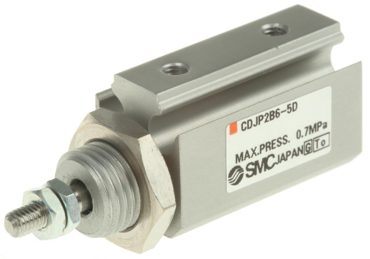 SMC CJP2 Pneumatikzylinder doppeltwirkend, Bohrung Ø 6mm / Hub 5mm, bis 0,7 MPa