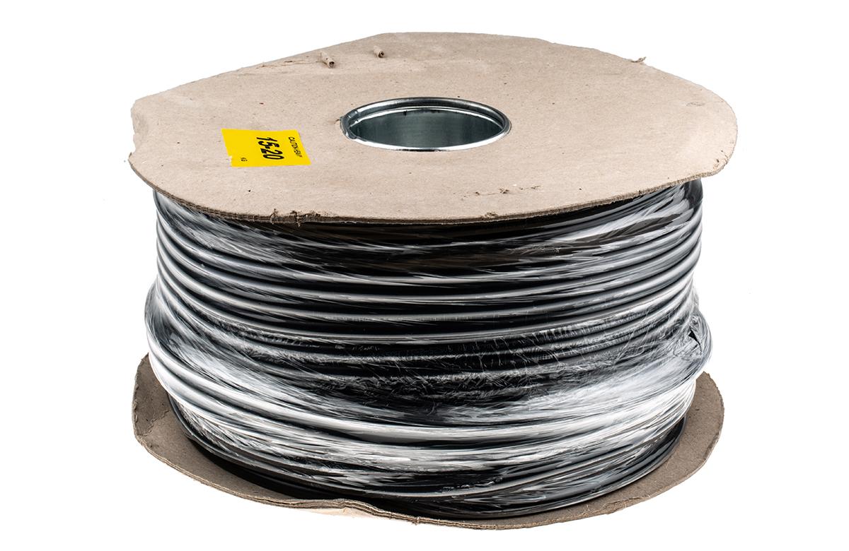 RS PRO Netzkabel, 3-adrig Typ 3183Y Schwarz x 2,5 mm² /Ø 9.7mm 25 A, 100m, 300 V, 500 V, PVC