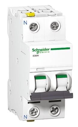 Produktfoto 1 von Schneider Electric iC60H MCB Leitungsschutzschalter Typ B, 2-polig 16A 440V, Abschaltvermögen 10 kA Acti 9