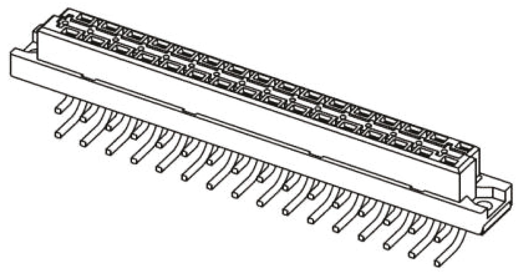 Harting C2 DIN 41612-Steckverbinder Buchse gewinkelt, 32-polig / 2-reihig, Raster 5.08mm Lötanschluss Durchsteckmontage