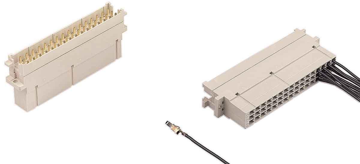 Produktfoto 1 von HARTING 09 06 C1 DIN 41612-Steckverbinder Stecker Gerade, 48-polig / 3-reihig, Raster 5.08mm Crimpanschluss