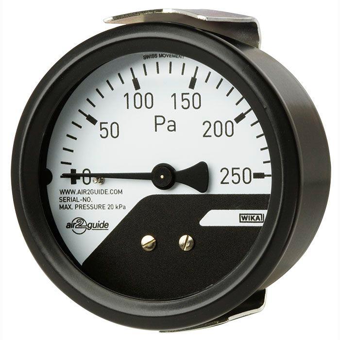 WIKA Differenzdruckmessgerät Prozessanschluss hinten Analog 0Pa → 500Pa, Ø 63mm 4 bis 6 mm