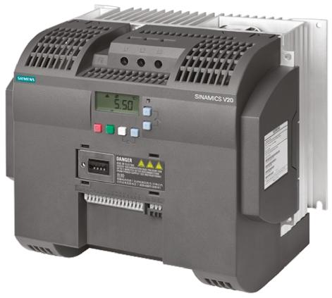 Produktfoto 1 von Siemens SINAMICS V20, 3-Phasen Frequenzumrichter 7,5 kW, 400 V ac / 16,5 A 0 → 550Hz für Wechselstrommotoren