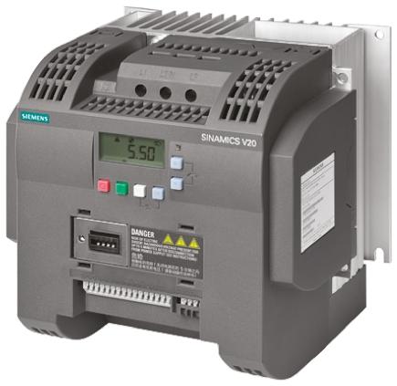 Produktfoto 1 von Siemens SINAMICS V20, 3-Phasen Frequenzumrichter 5,5 kW, 400 V ac / 11 A, 12,5 A. 0 → 550Hz für