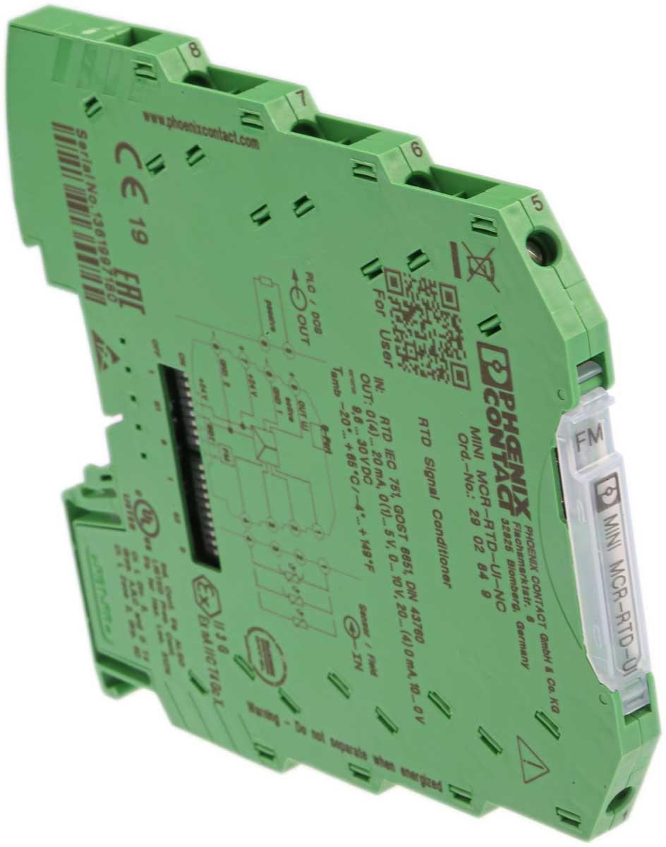 Phoenix Contact 3RS7025 Signalwandler, Temperaturwandler 9.6 → 30V dc, Widerstands-Temperaturfühler (RTD) 0