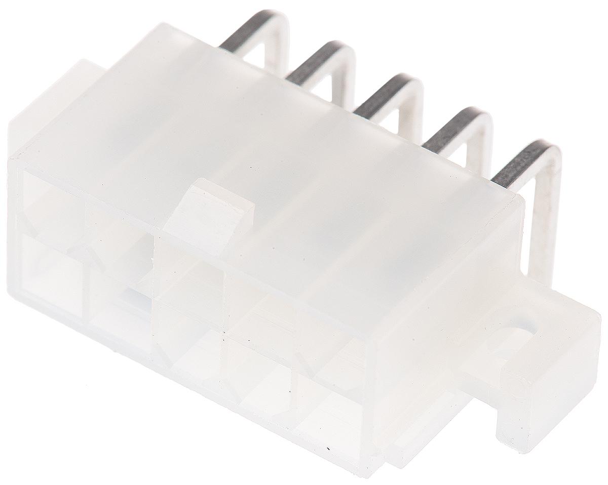 Produktfoto 1 von Molex Mini-Fit Jr. Leiterplatten-Stiftleiste gewinkelt, 10-polig / 2-reihig, Raster 4.2mm, Kabel-Platine,