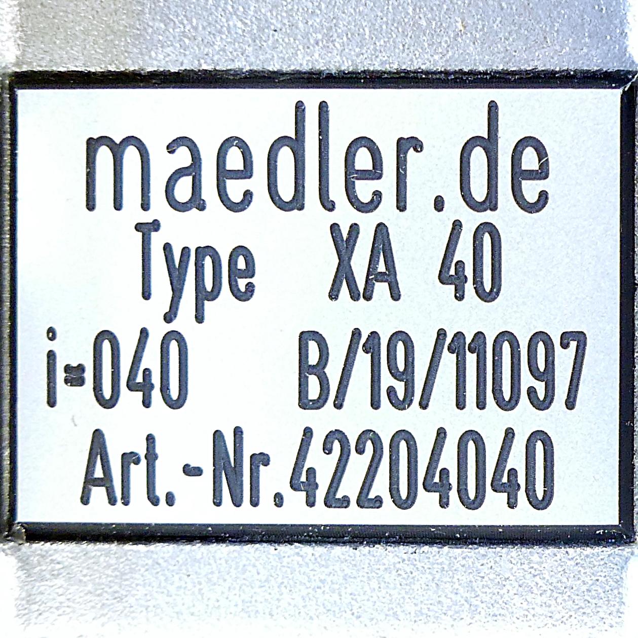 Produktfoto 2 von MäDLER Schneckengetriebe XA 40