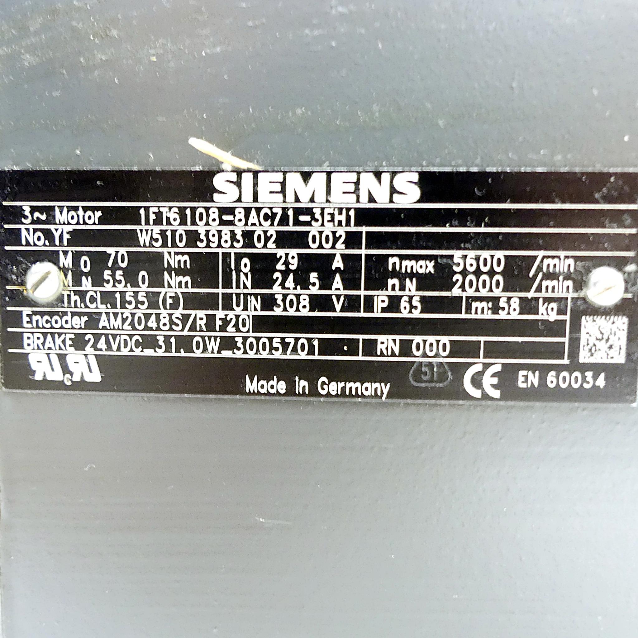 Produktfoto 2 von SIEMENS Synchronservomotor