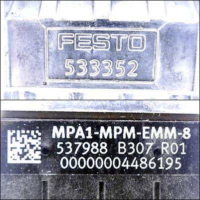 Produktfoto 2 von FESTO Elektronikmodul mit Anschlussplatte VMPA1-MPM-EMM-8, 537988, 533352