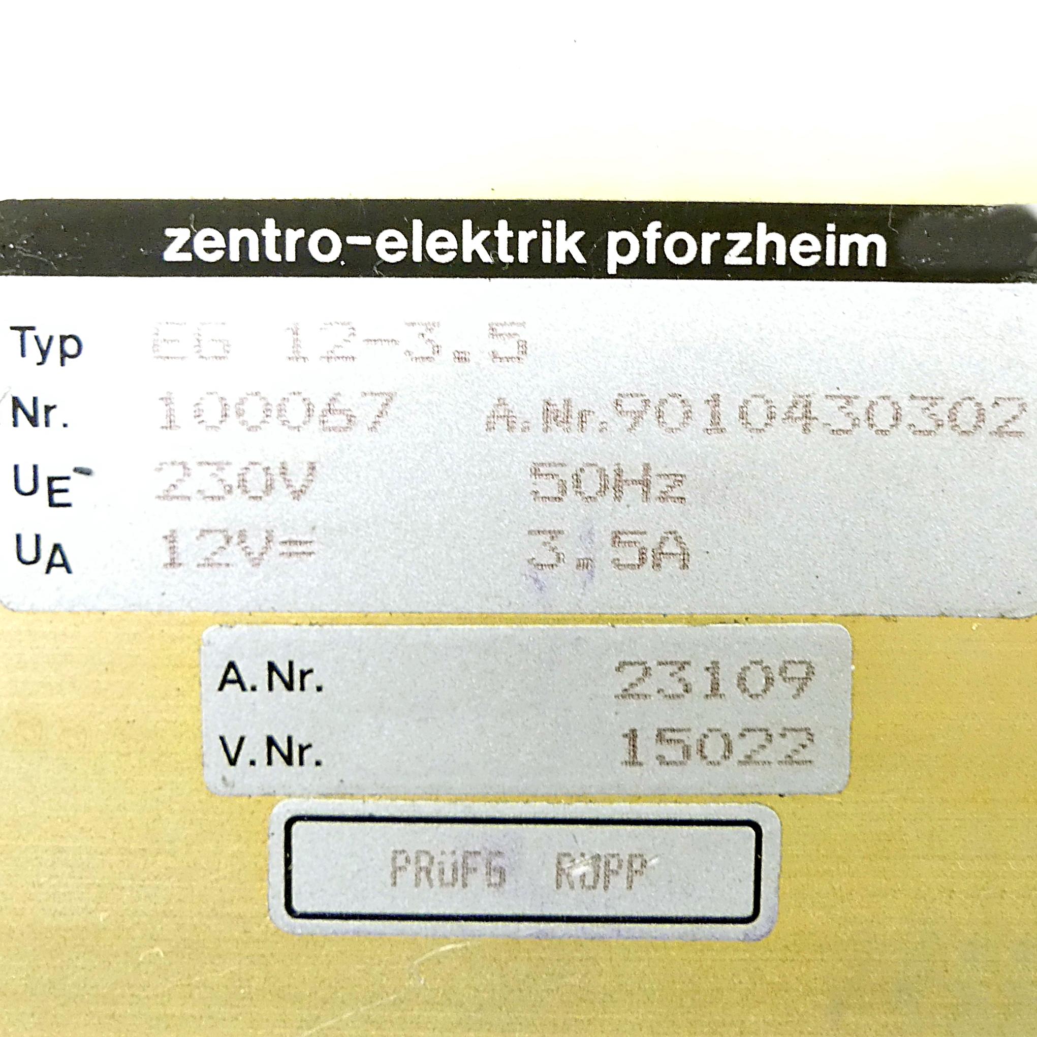 Produktfoto 2 von ZENTRO-ELEKTRIK Netzgerät EG 12-3.5