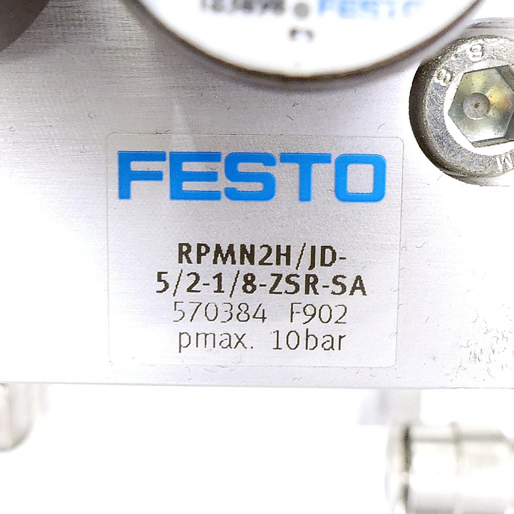 Produktfoto 2 von FESTO Pneumatik Modul RPMN2H/JD-5/2-1/8-ZSR-SA