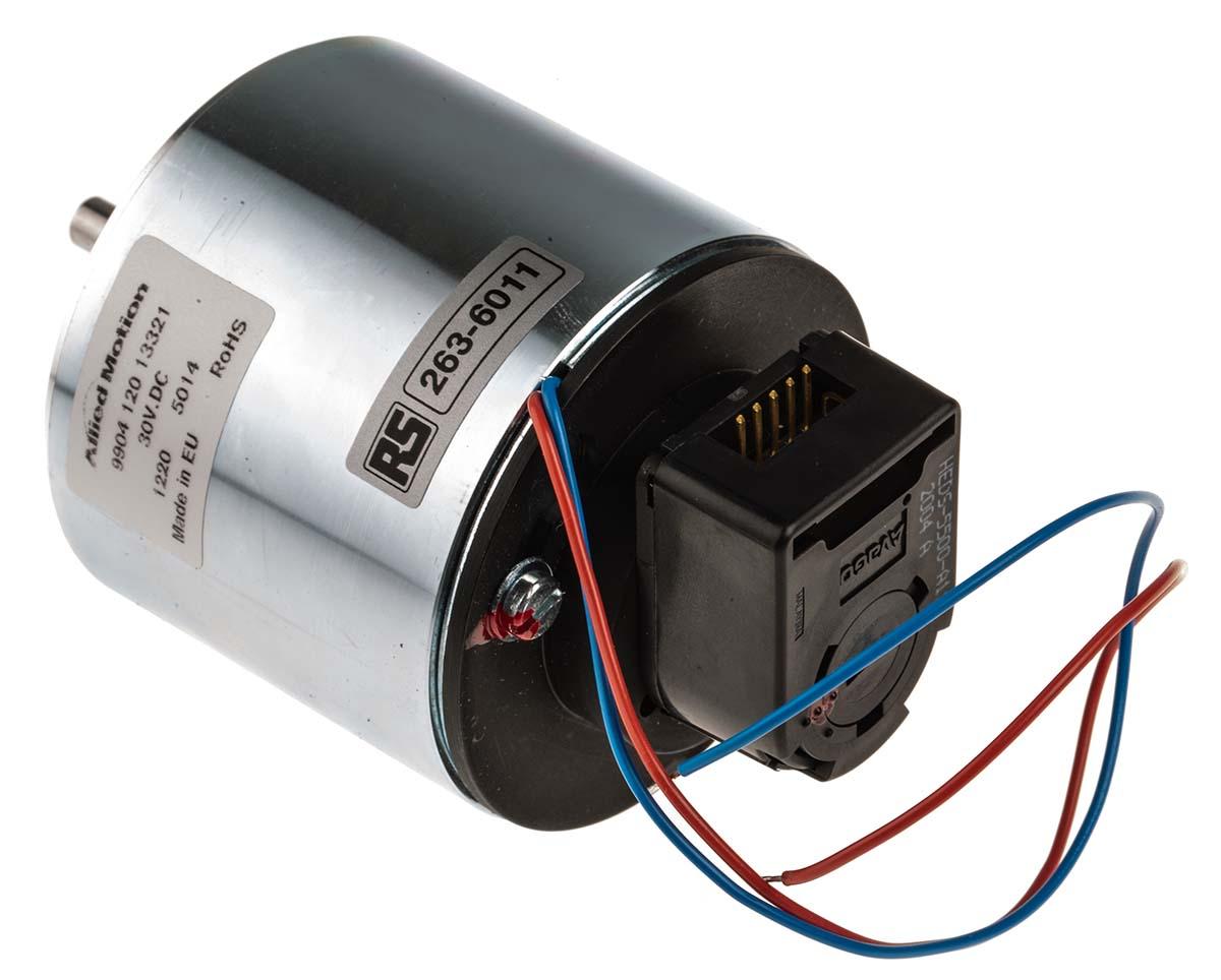 Produktfoto 1 von RS PRO Servomotor, 36 Ncm, 24 → 30 V, 1600 U/min, 30 W, 12Ncm, 6mm, B. 66mm, L. 88mm